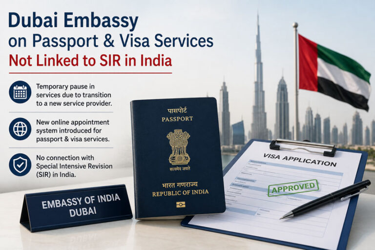 Dubai's Indian Missions to Stop Passport or Visa Renewals