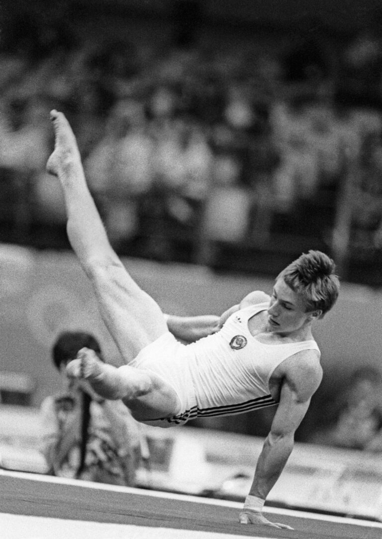 Valeri Liukin emerged as one of the Soviet Union’s leading gymnasts in 1987.