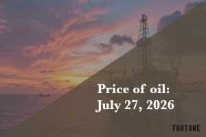 Current price of oil as of July 27, 2026
