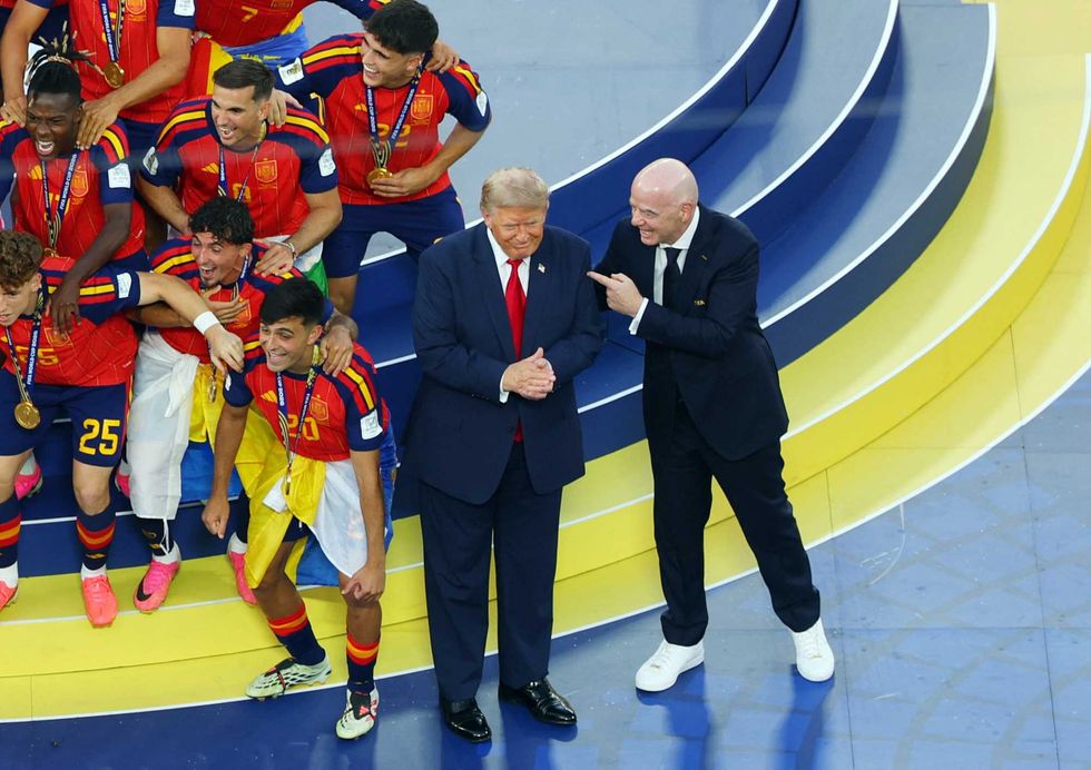 Hot mic catches broadcaster mystified by Trump's World Cup stunt: 'Edit him out of that'