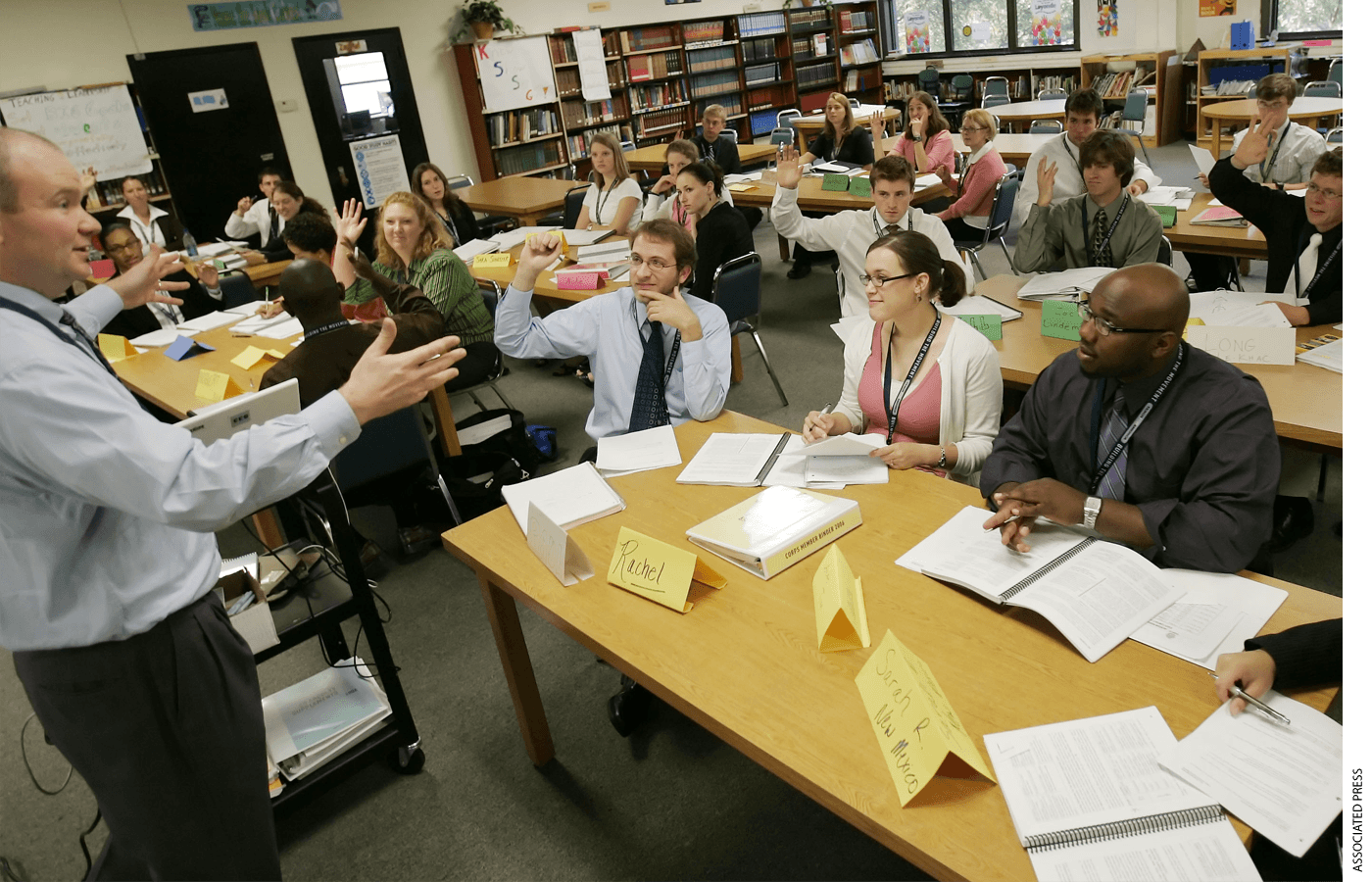Teach For America recruits participate in a training session in Houston in 2006.