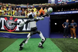 Meet the soccer-playing humanoid robot that just delivered the game ball at the Brazil v. Norway FIFA World Cup match
