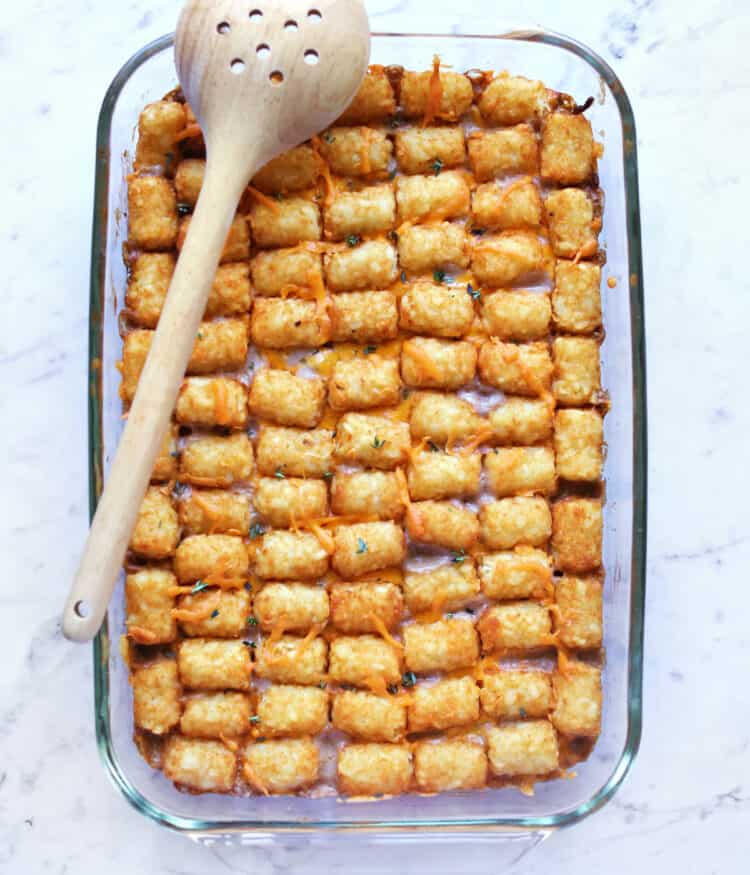 My most requested recipes is: Tater Tot Casserole.