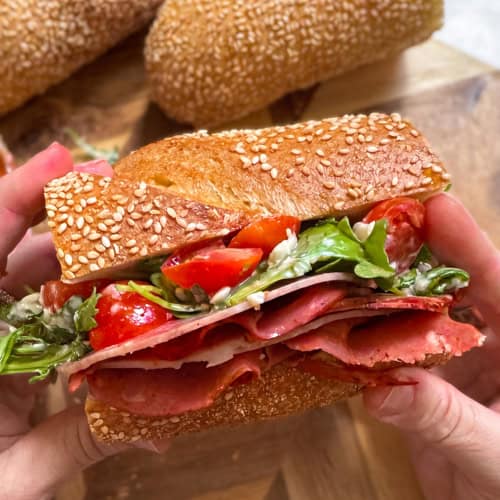 Forget boring Italian subs, this Hot Honey Salami Sandwich is the best sandwich of summer.