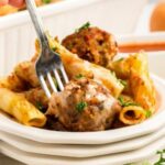 This cheesy Meatball Casserole is the dinner my family begs for on the busiest nights.