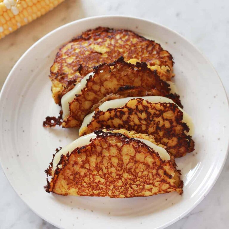 Cachapas are a sweet and savory appetizer or snack made from mostly corn and masarepa