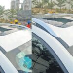 Concrete piece falls on car near Chirec School, Class X student escapes unhurt