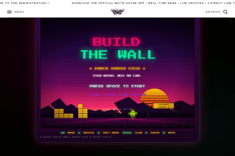 White House Removes ‘Build the Wall’ Game After Tetris Rebuke